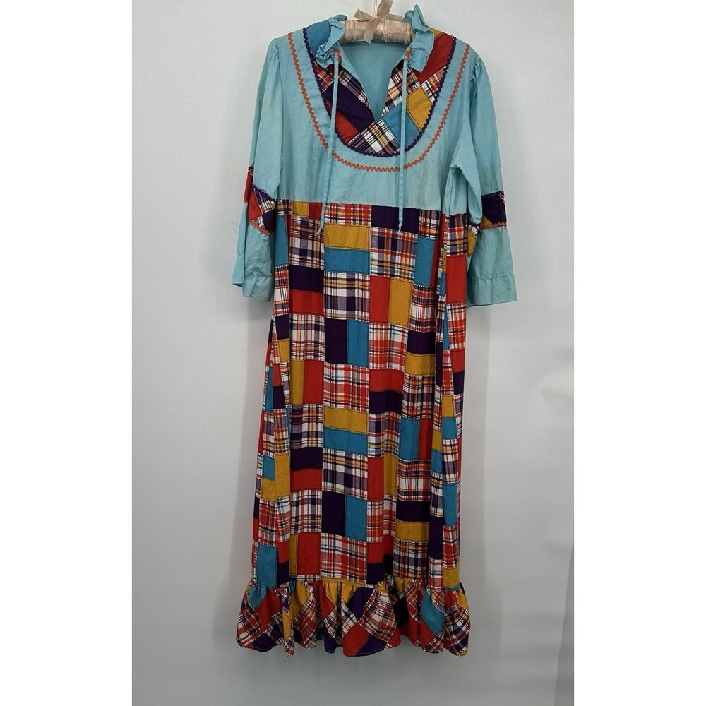 Vintage Periphery Unbranded Patchwork Peasant Max… - image 2